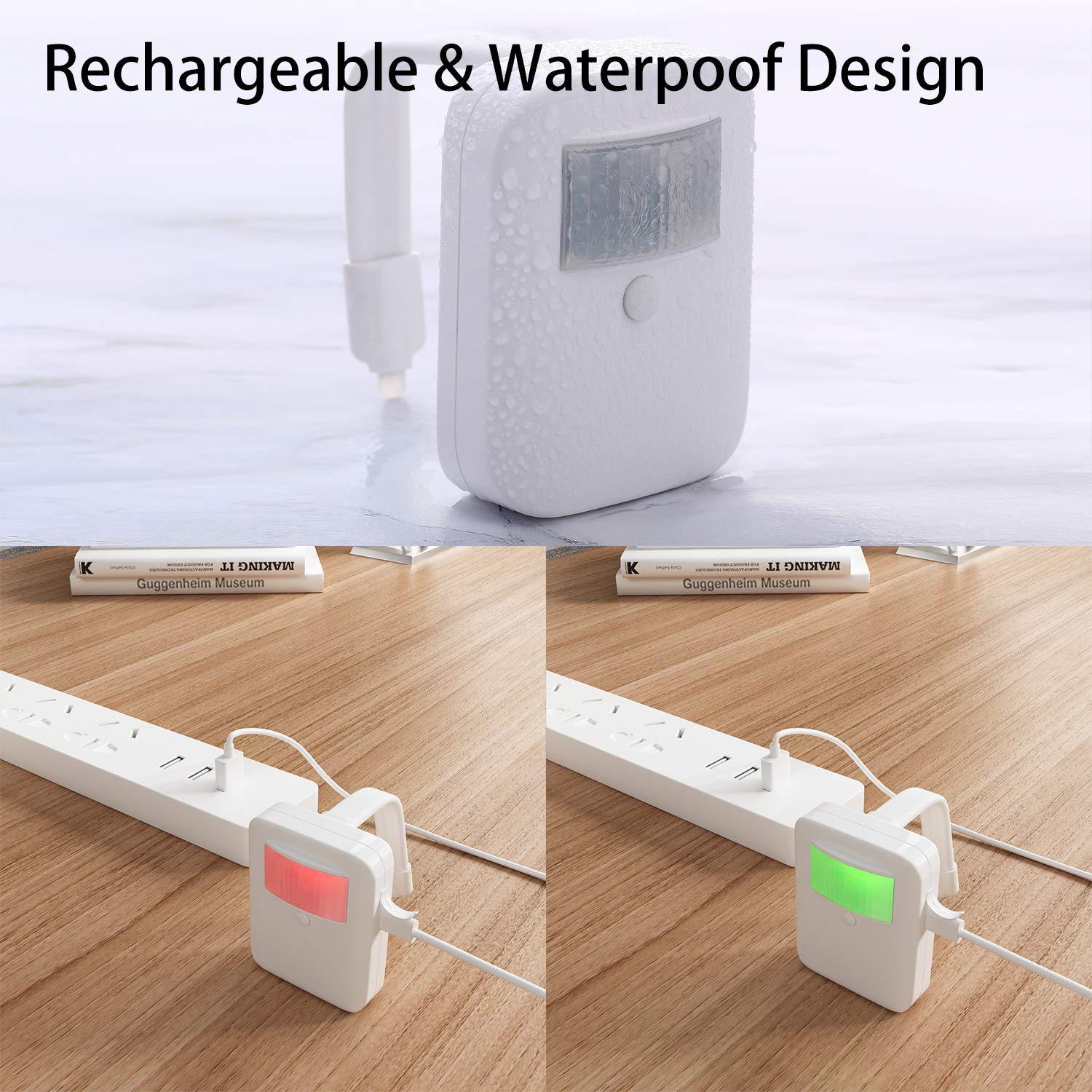 Chunace Rechargeable Motion Sensor LED Toilet Night Light - Auto On/Off Bathroom Nightlight for Kids & Adults, Waterproof Toilet Bowl Light for Safe Night Use, Perfect Gift & Home Decor Accessory (Ideal for Bedrooms, Hallways & Baby Nurseries)