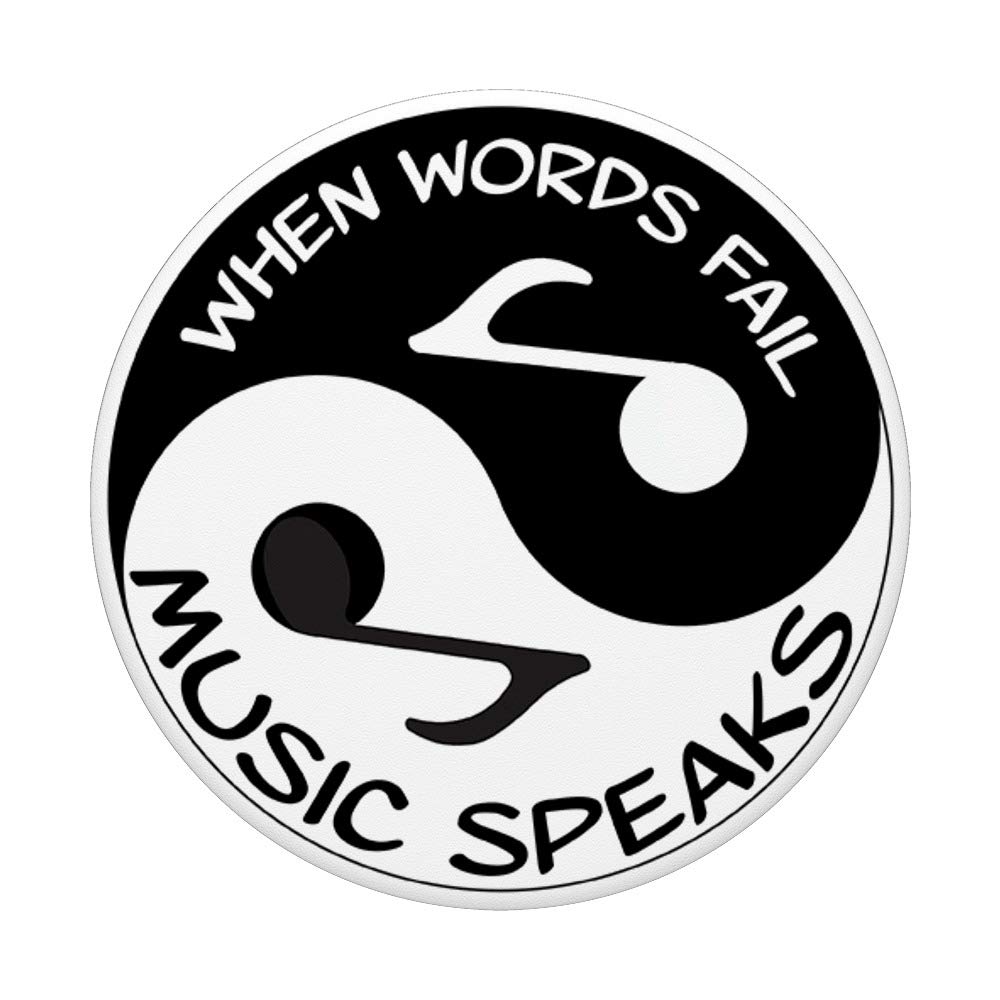 Yin Yang Music Lovers PopSockets PopGrip - Swappable Phone & Tablet Grip for Musicians, Perfect Gift for Music Teachers & Students - Great for Concerts, Music Classes & Daily Use