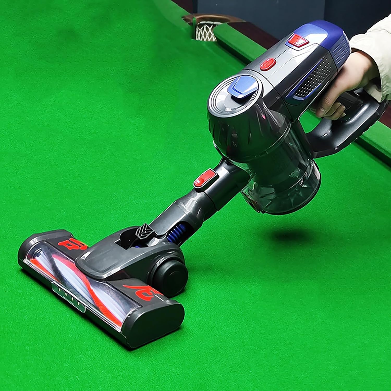 22KPA Cordless Billiard Table Cloth Vacuum Cleaner & Brush Kit - Powerful Pool Table Maintenance Tool for Home Game Rooms & Billiard Halls - Perfect for Cleaning Felt, Removing Dust & Chalk Residue