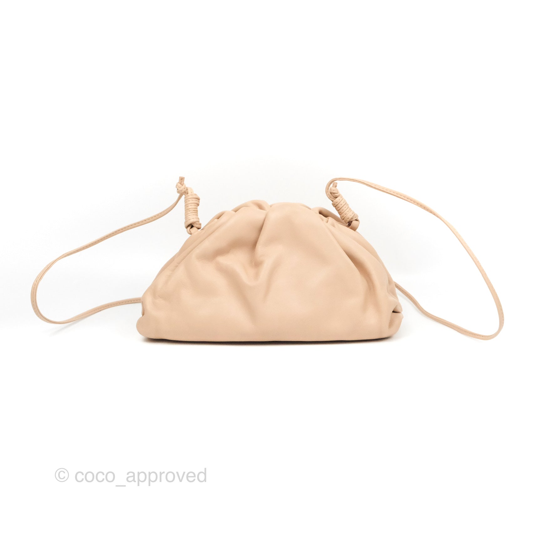 Bottega Veneta Mini Pouch in Calfskin - Almond Color Crossbody Bag for Women | Perfect for Evening Out, Party & Date Night