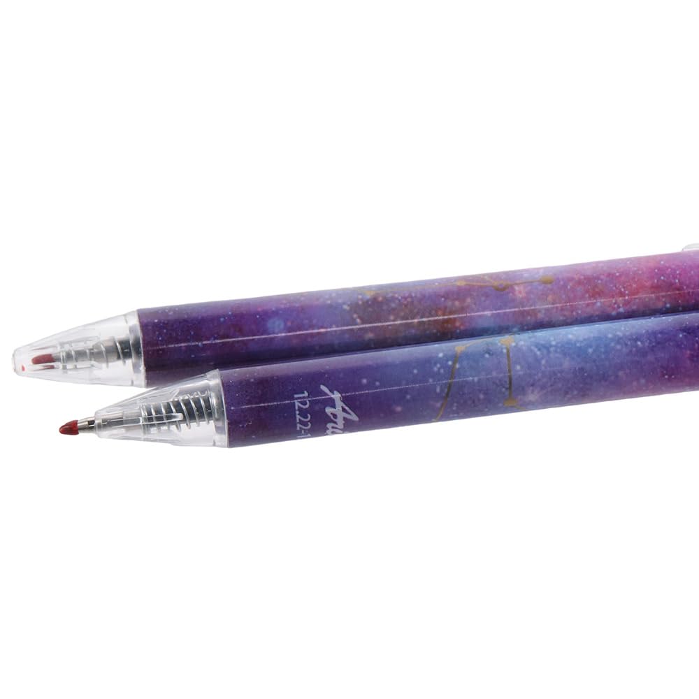 12 Pack Constellation Astrology Zodiac Sign Pens - 0.5mm Fine Point Writing Pens for Journaling, Note Taking & Gift Giving - Perfect for Horoscope Lovers, Students & Office Use