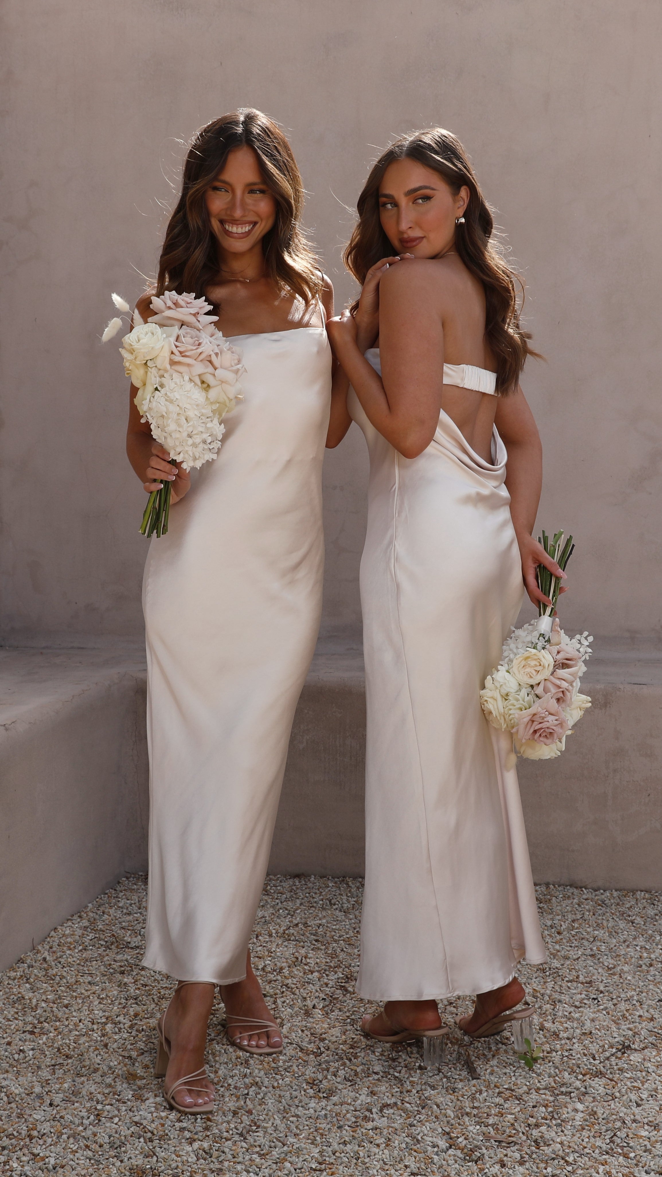 Gisele Maxi Dress - Elegant Champagne Color Long Formal Evening Gown for Women | Perfect for Weddings, Parties & Special Occasions