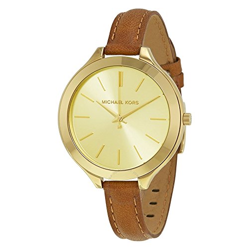 Michael Kors MK2606 Slim Runway Women's Watch Gift Set - Luxury Gold-Tone Stainless Steel Bracelet, Roman Numerals - Perfect for Office, Date Night & Special Occasions
