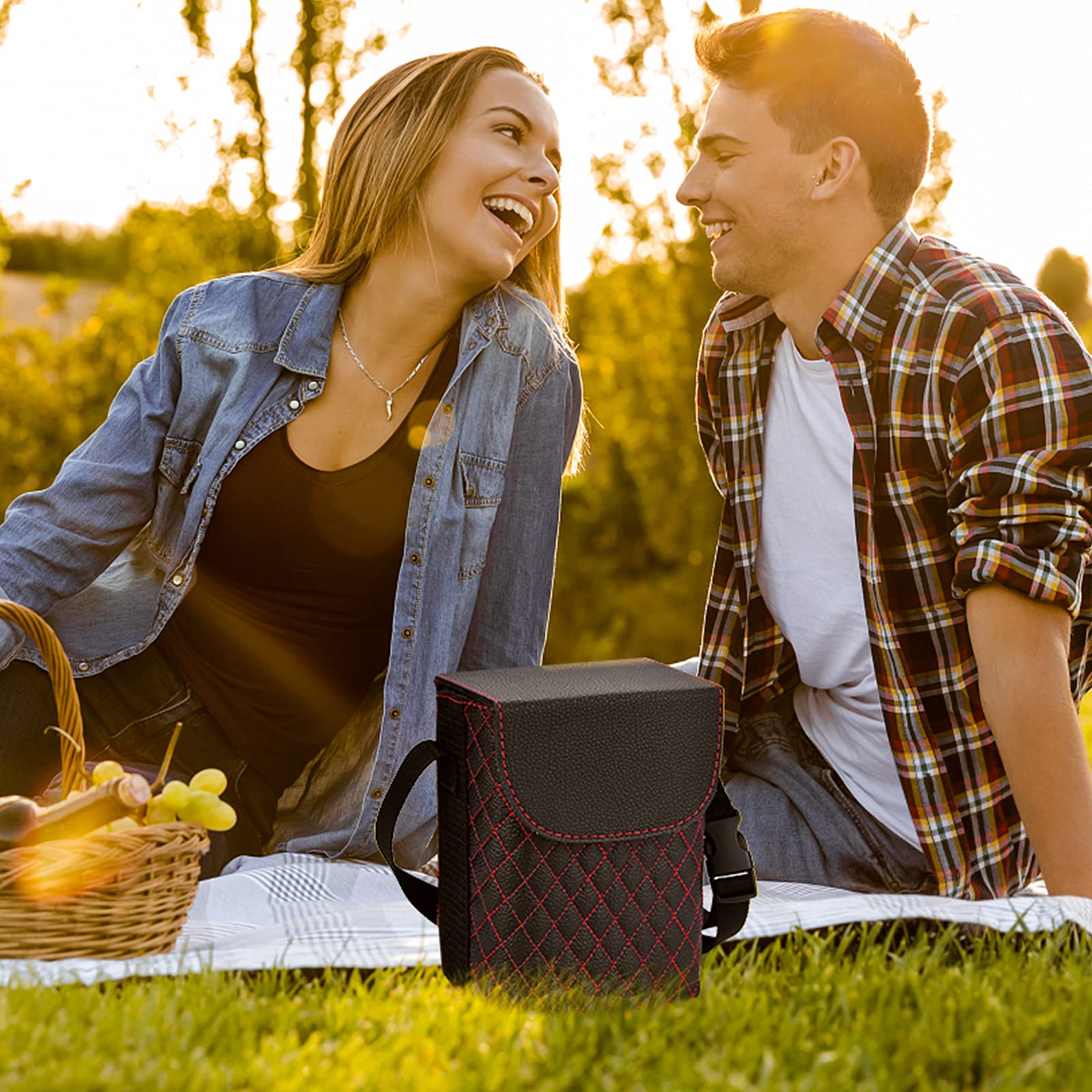 Leak-Proof Car Trash Can with Removable Inner Bin & 5-Pack Cleaning Gel - Dustbin with Lid for 2021-2022 Ford Bronco - Perfect for Road Trips, Commuting, and Keeping Your Vehicle Clean