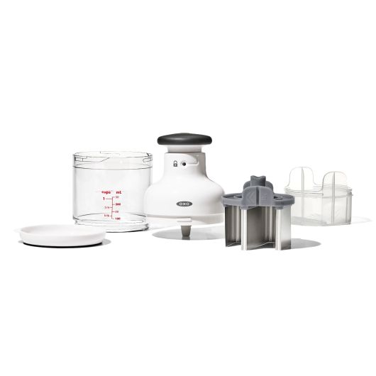 OXO Good Grips 3-Cup Vegetable Chopper - Easy Food Prep for Salsa, Salads & More - Perfect for Kitchen, Camping & Meal Prep