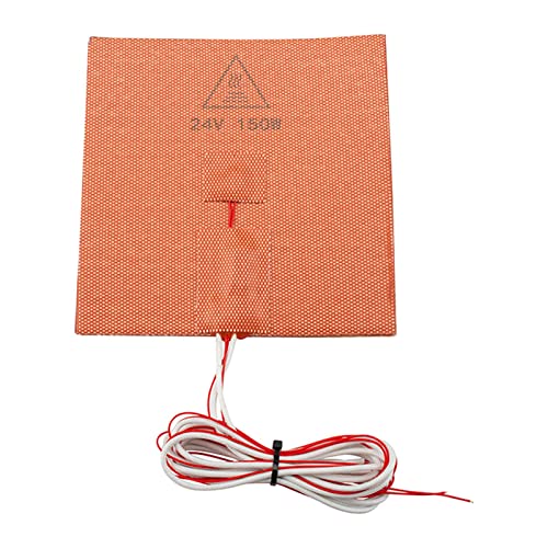 24V/150W Silicone Heater Pad - 150x150mm 3D Printer Heated Bed for DIY Printing Projects | Perfect for 3D Printer Builds, Repairs & Temperature Control
