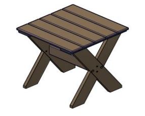 PolyScape by Bedford Small Side Table - Modern End Table for Living Room, Bedroom & Office - Perfect Nightstand, Coffee Table Accent or Entryway Decor