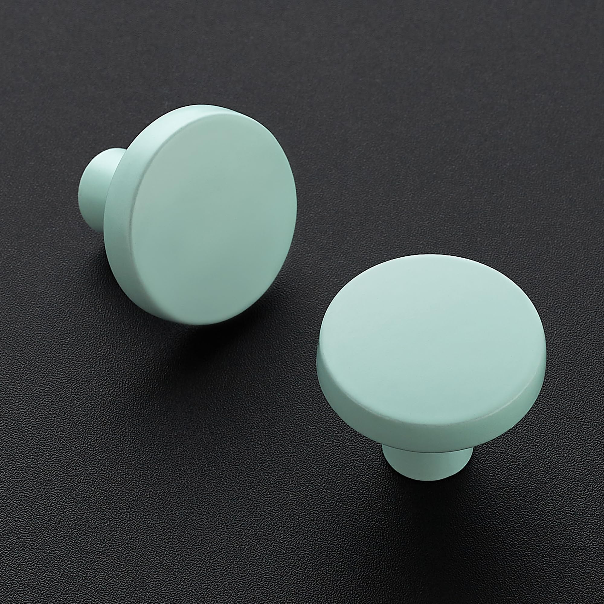 Ravinte 30 Pack 1-1/4 Inch Solid Round Cabinet Knobs - Green Dresser Drawer Pulls for Kitchen, Cupboard & Furniture Hardware | Simple Modern Design for Home & Office Organization
