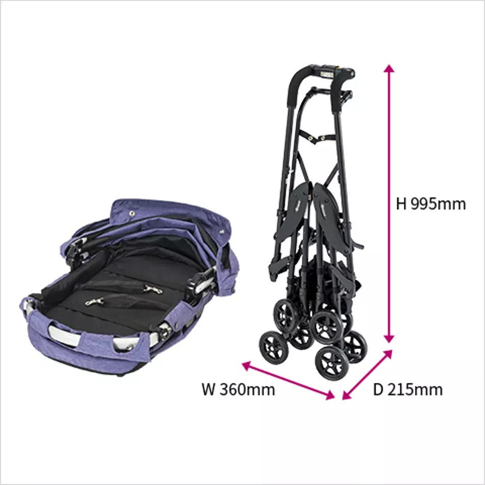 Milimili EG Pet Stroller - Lightweight Foldable Dog & Cat Carrier with Storage Basket - Perfect for Travel, Shopping & Outdoor Adventures