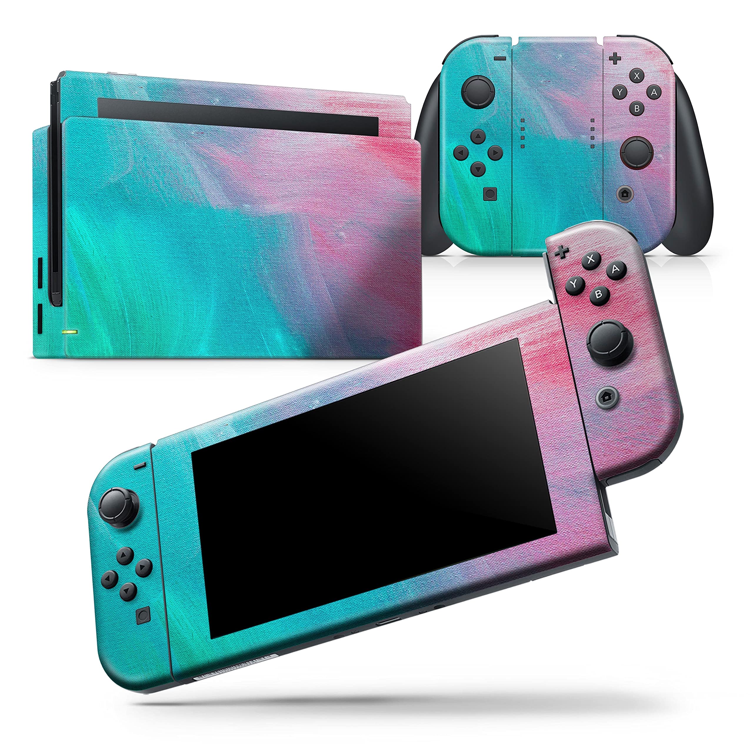 Nintendo Switch Skin Decal - Removable Scratch-Resistant Vinyl Wrap Cover - Pastel Marble Design - Compatible with Switch Console Bundle - Perfect for Gaming Protection & Customization