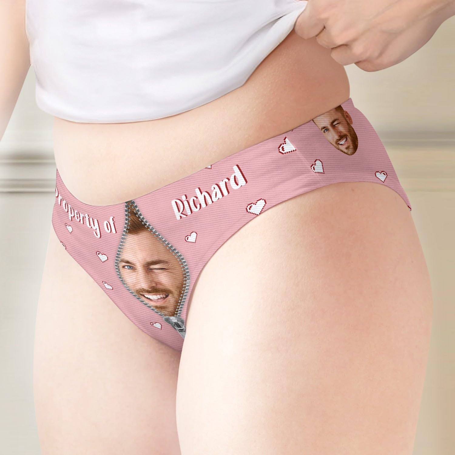 Personalized Photo Printed Women's Low-Waist Briefs - Funny Underwear Gift for Wife, Girlfriend - Birthday, Anniversary, Christmas Present - Perfect for Surprise Gifts & Special Occasions