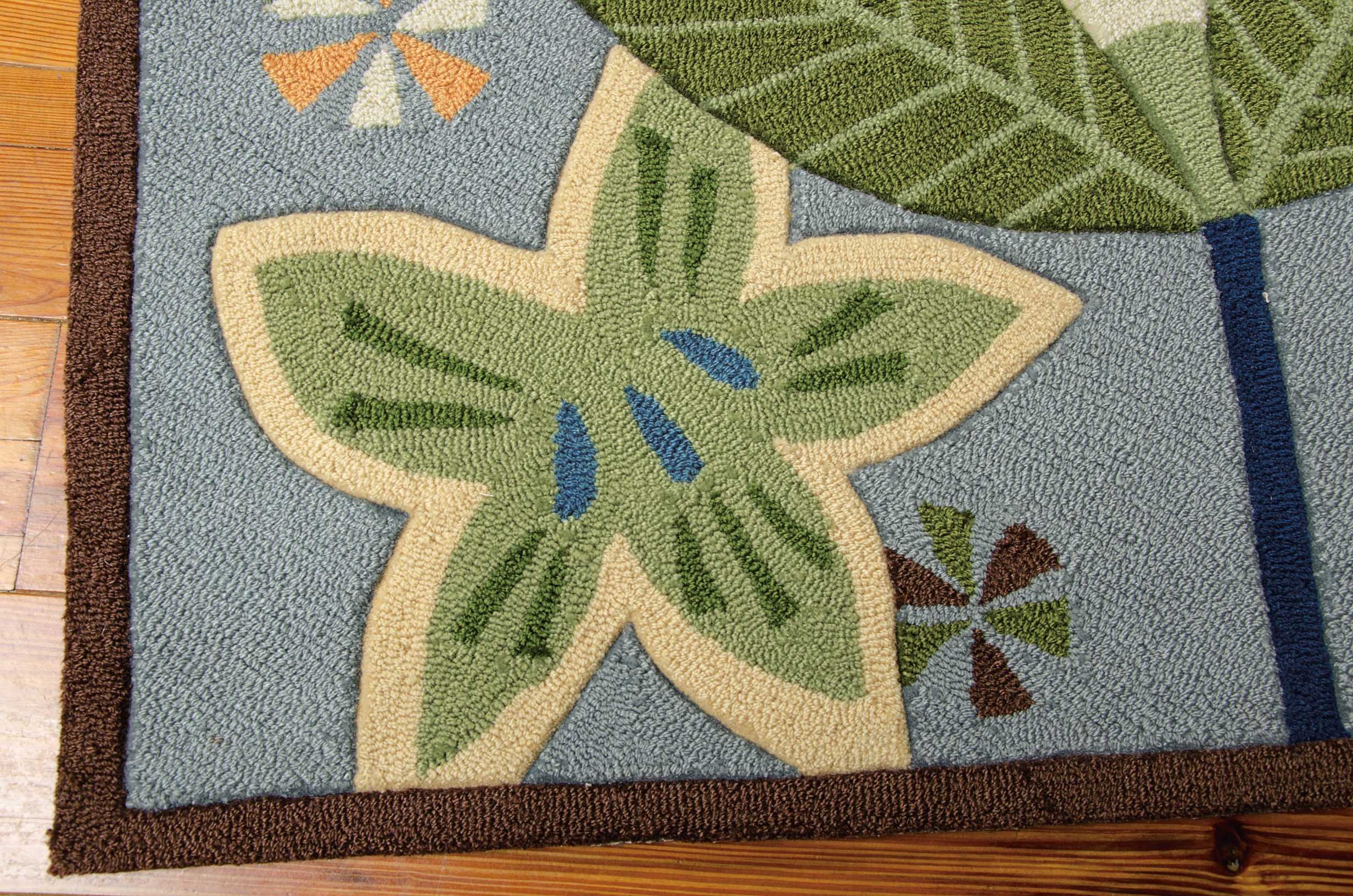 Nourison Fantasy Floral Aqua 2'6