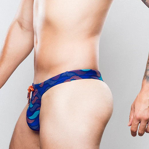 2eros Ocean Swim Thong Bikini Bottom - Blue - Comfortable & Stylish for Beach, Pool, and Summer Vacations