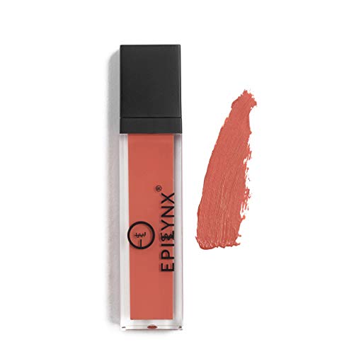 Dr. Liia EpiLynx Vegan Liquid Lip Gloss - Hydrating Matte Lipstick with Long Lasting Wear | Cruelty Free, Paraben Free & Gluten Free Makeup (Terra) - Perfect for Daily Wear & Special Occasions