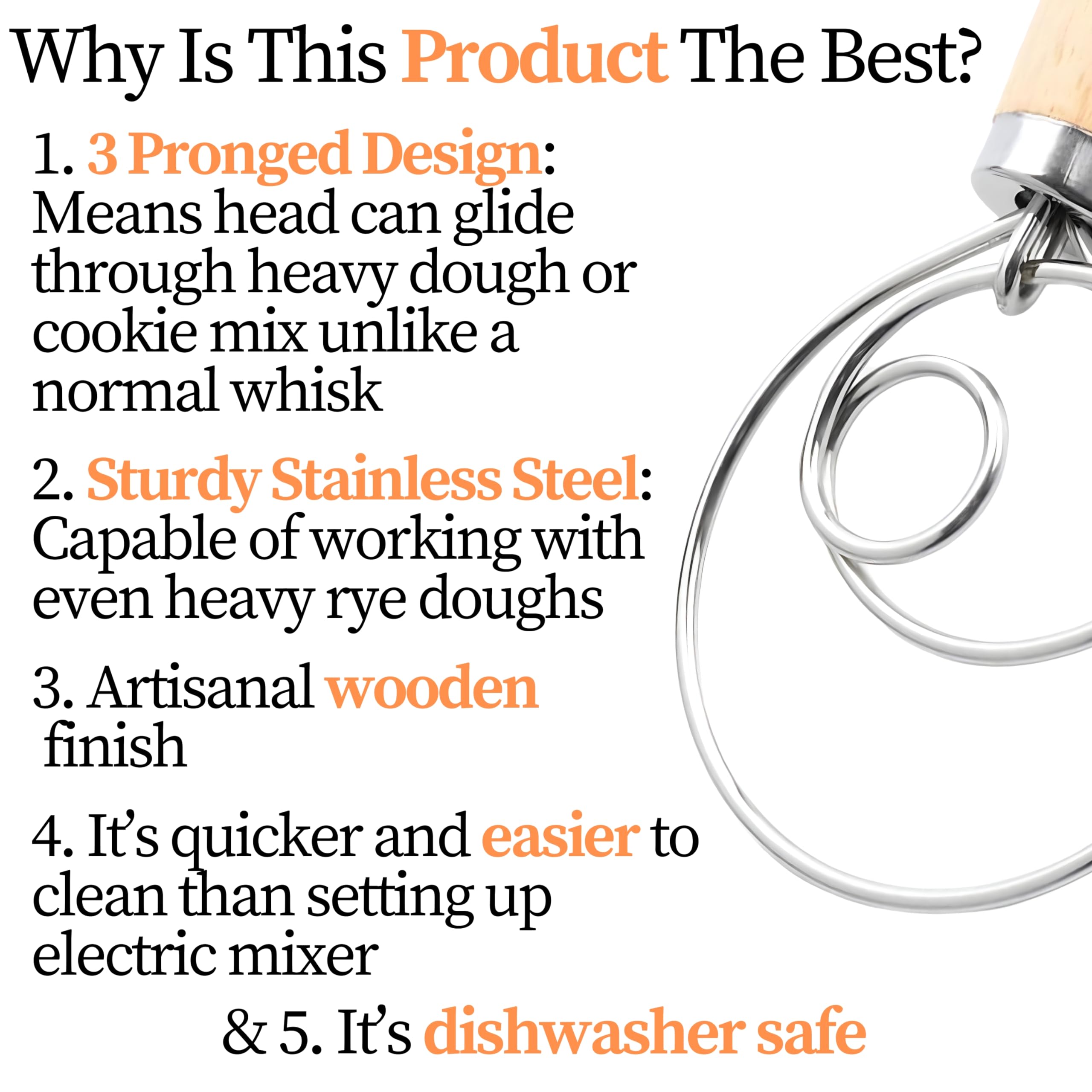 Premium Danish Dough Whisk & Flour Sifter Set - 2-Piece Artisan Bread Making Kit for Sourdough, Powdered Sugar Dusting & Baking | Perfect for Home Bakers & Professional Chefs