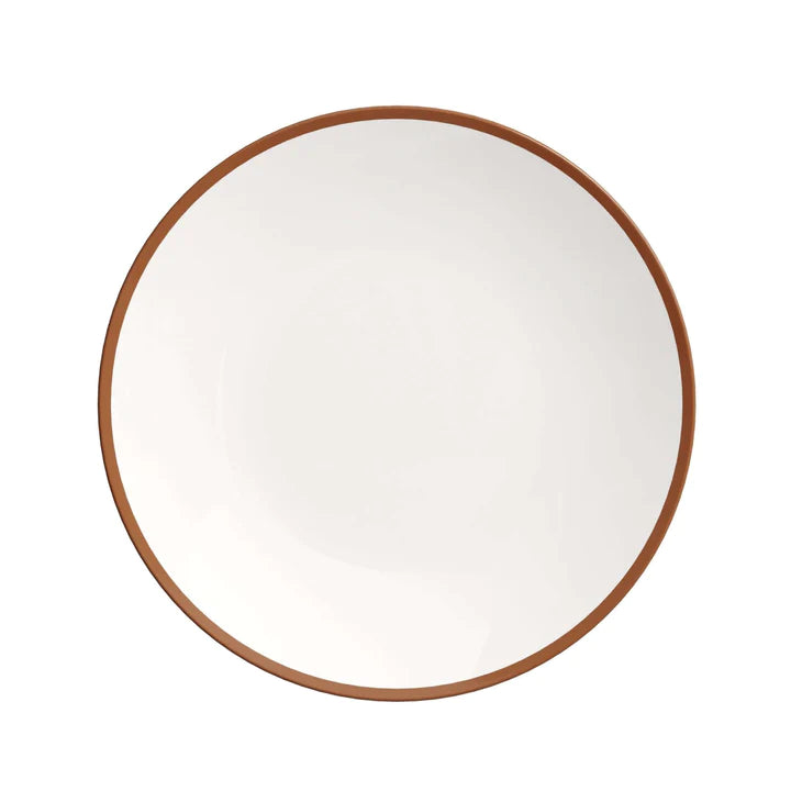 Rimonim Design Round Plastic Plates - Durable & Stylish Disposable Dinnerware for Parties, Picnics, and Events
