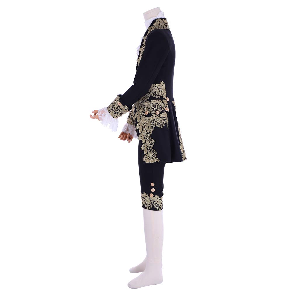 18th Century Colonial Rococo Costume for Men - Victorian Court Suit Outfit | Perfect for Cosplay, Historical Reenactments, Theater Performances & Halloween Costumes