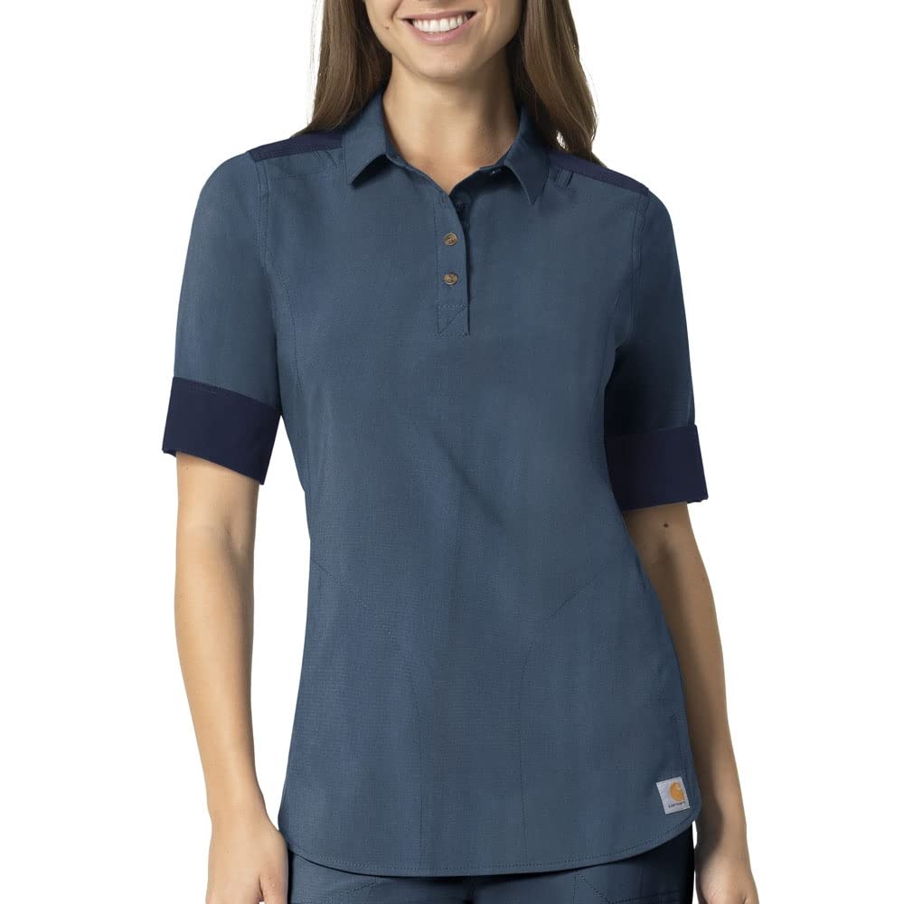 Carhartt Women's Open Placket Convertible Sleeve Top | Durable Work Shirt for Women | Perfect for Construction, Farming & Outdoor Activities