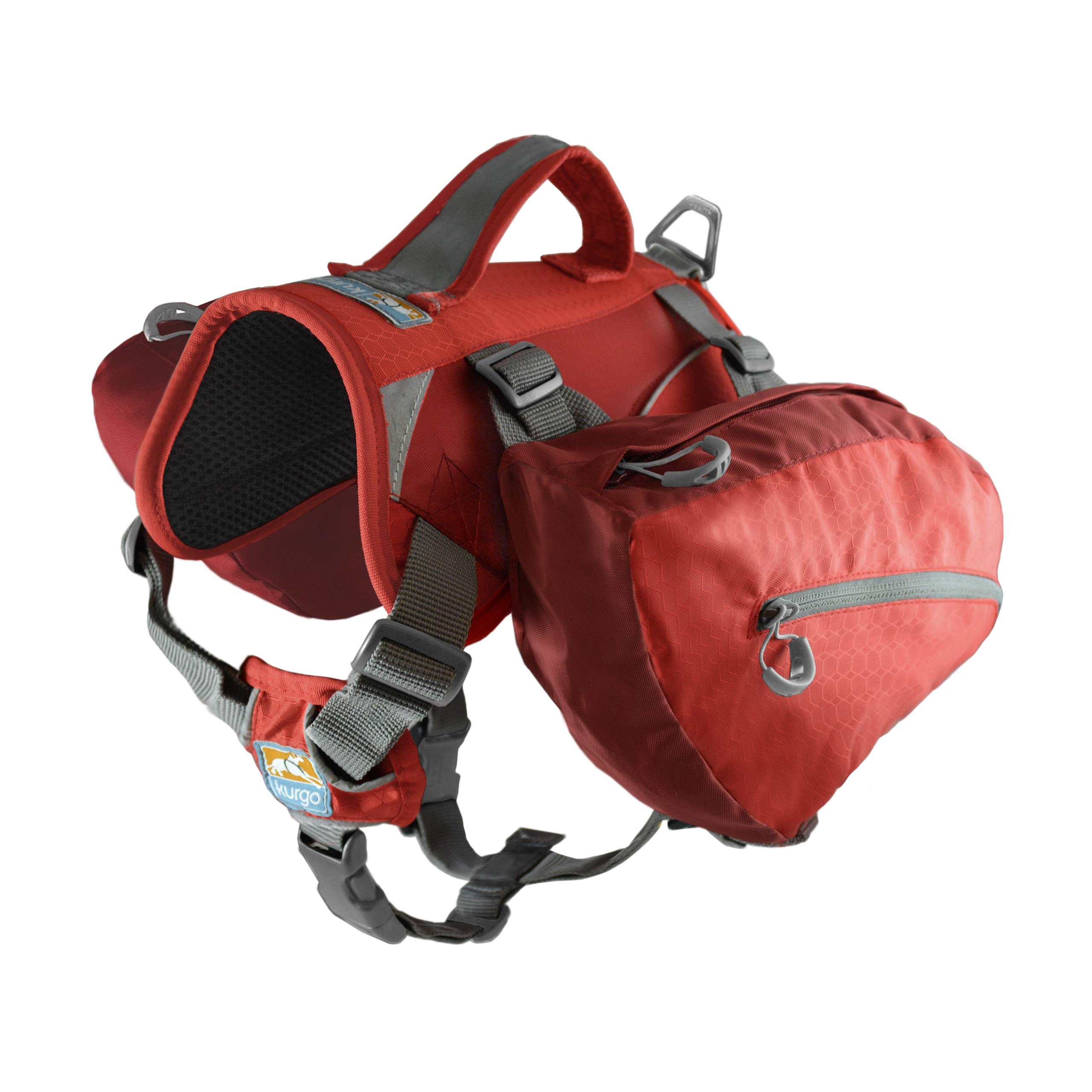 Kurgo Dog Saddlebag Backpack - Adjustable Hiking & Travel Vest Harness for Medium & Large Dogs | Lightweight Pet Carrier Pack with Reflective Strips | Perfect for Camping, Hiking & Outdoor Adventures