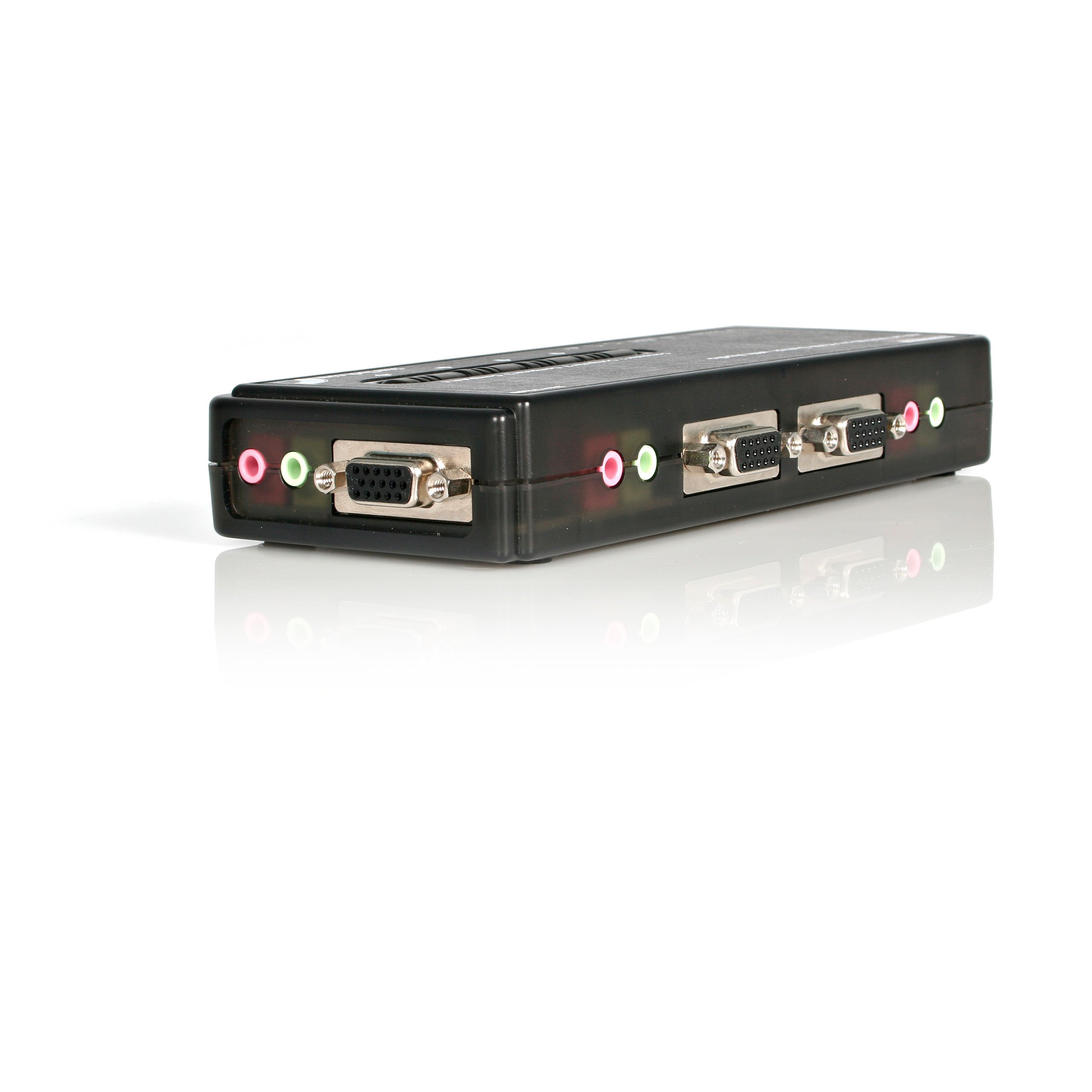 StarTech.com 4 Port USB KVM Switch with Cables & Audio - Desktop KVM Switch for PC & Mac - VGA/USB KVM Switch for Multi-Computer Control - Ideal for Home Office & IT Workstations (SV411KUSB)