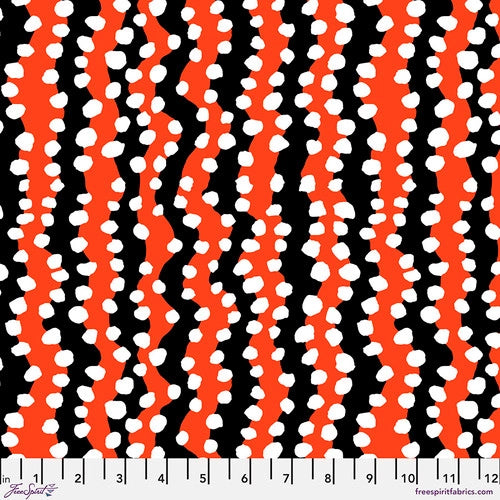 Kaffe Fassett Collective PWBM082 Bubble Stripe Black Fabric - Perfect for Quilting, Sewing & Home Decor Projects | August 2022 Collection