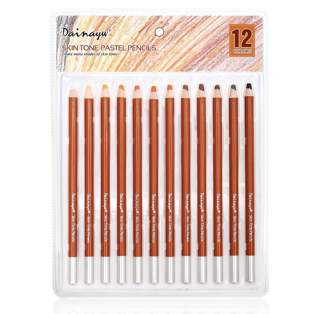 Premium Skin Tone Pastel Pencils Set - 12 Vibrant Colors for Professional Artists | Soft 5mm Core for Smooth Drawing & Sketching | Ideal for Portrait Art, Fashion Design & Realistic Human Figure Illustration