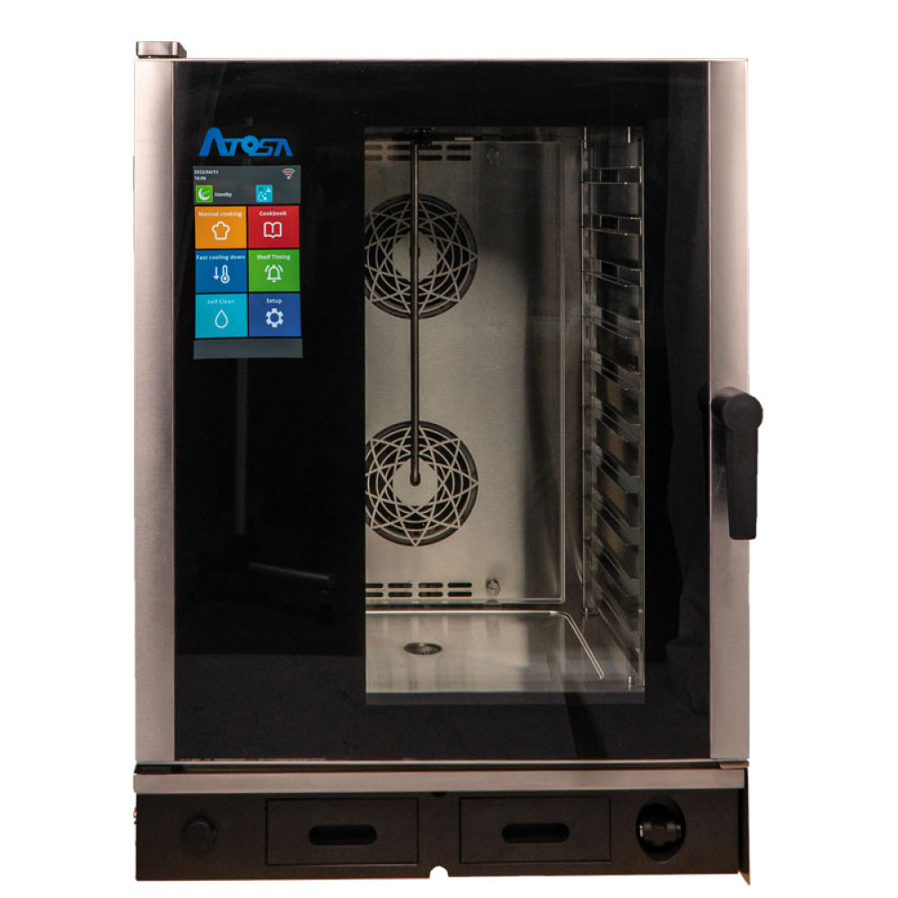 Atosa AEC 1011E 10 Pan Smart Touch Electric Combi Oven 208/240V - Commercial Kitchen Equipment for Restaurants, Bakeries & Catering Services