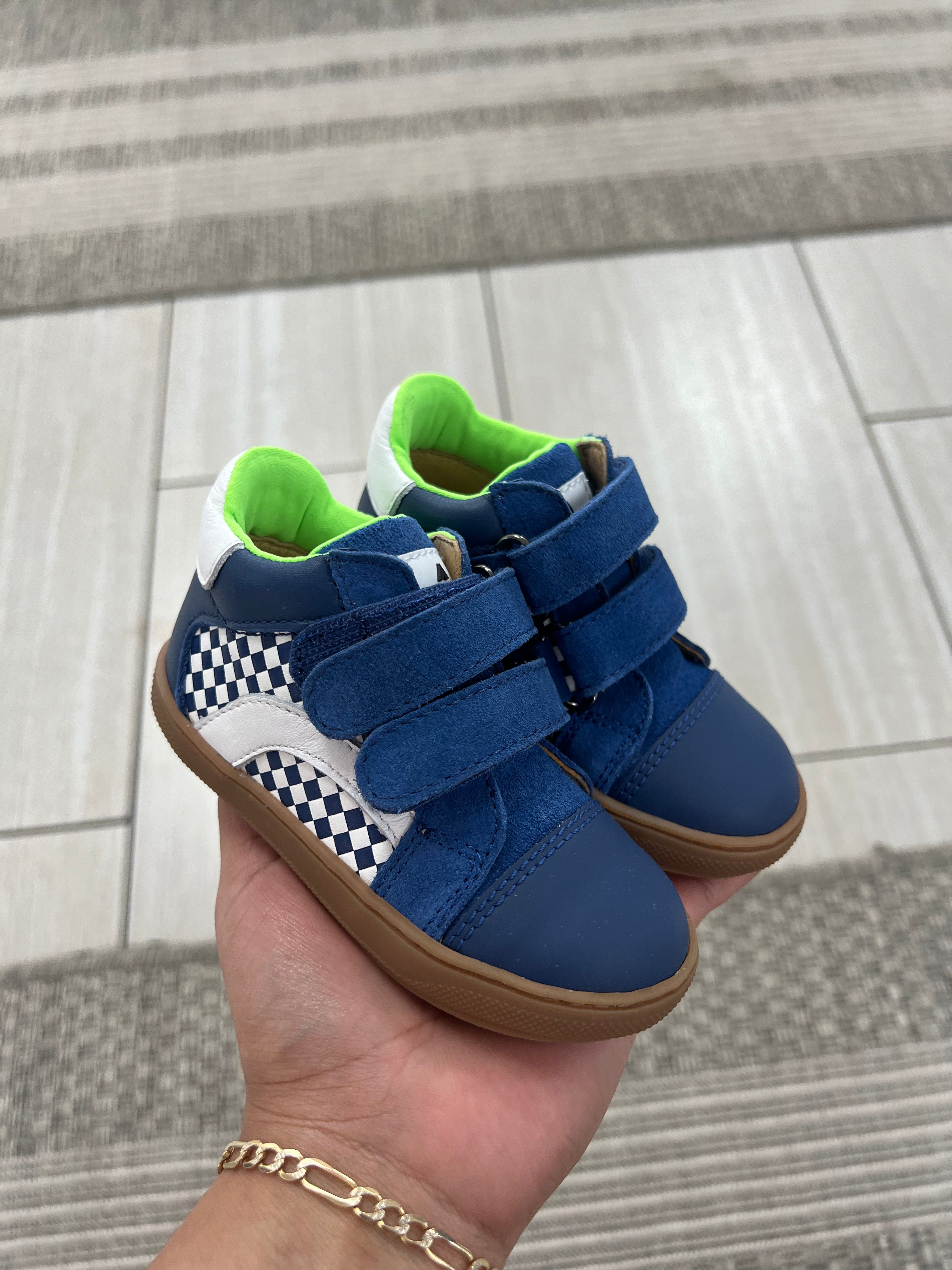 Acebos Blue Baby Sneakers - Comfortable & Stylish First Walking Shoes for Infants - Perfect for Outdoor Play, Daily Walks & Special Occasions