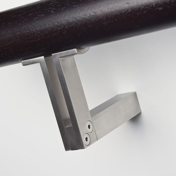 HB 555 Heavy Duty Handrail Brackets - Sturdy Metal Wall Mounted Railing Supports for Stairs, Decks & Balconies - Indoor/Outdoor Use - Rust-Resistant Finish