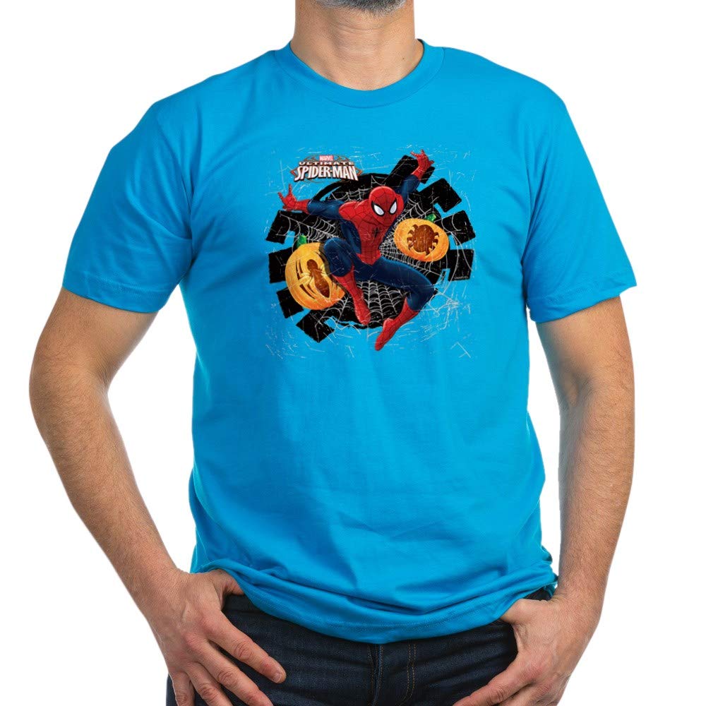Spider-Man Web & PUM Men's Fitted T-Shirt - Superhero Graphic Tee for Marvel Fans - Perfect for Cosplay, Comic Con & Casual Wear