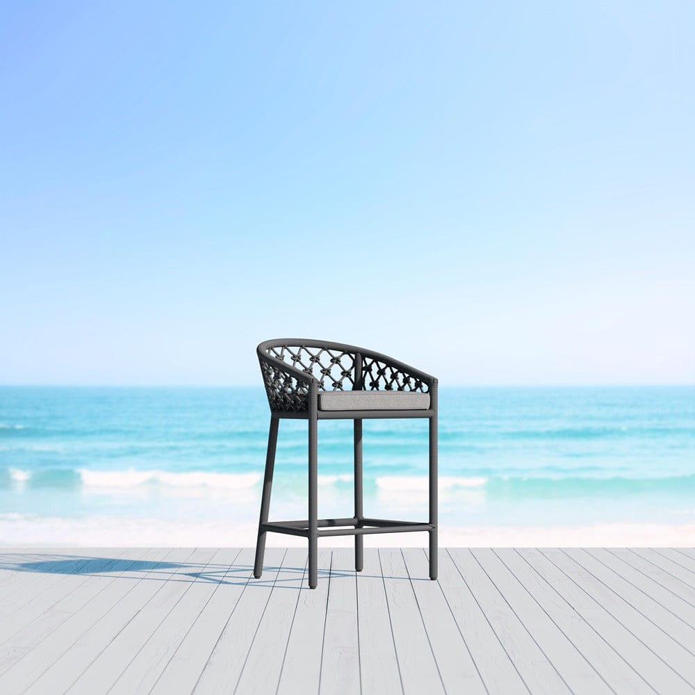 Amelia Outdoor Counter Stool - Weather-Resistant Bar Stool for Patio, Deck, or Backyard - Perfect for Outdoor Dining & Entertaining