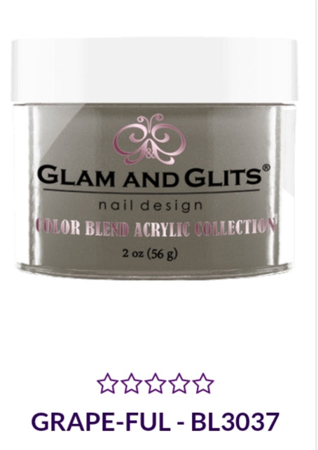 GLAM AND GLITS COLOR BLEND COLLECTION VOL.1 BL3037 - 2 oz Grape Ful Nail Polish - Long Lasting Gel Nail Polish for Salon & Home Manicure - Perfect for Parties, Weddings & Special Occasions