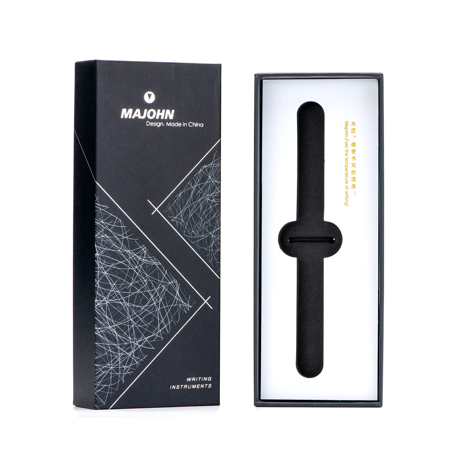 Premium Lanxivi M200 Fountain Pen - Gray Marble Design with SCHMIDT Iridium Fine Nib & Gold Clip | Vintage Style Writing Pen with Signature Case Set | Perfect for Calligraphy, Journaling & Business Signatures
