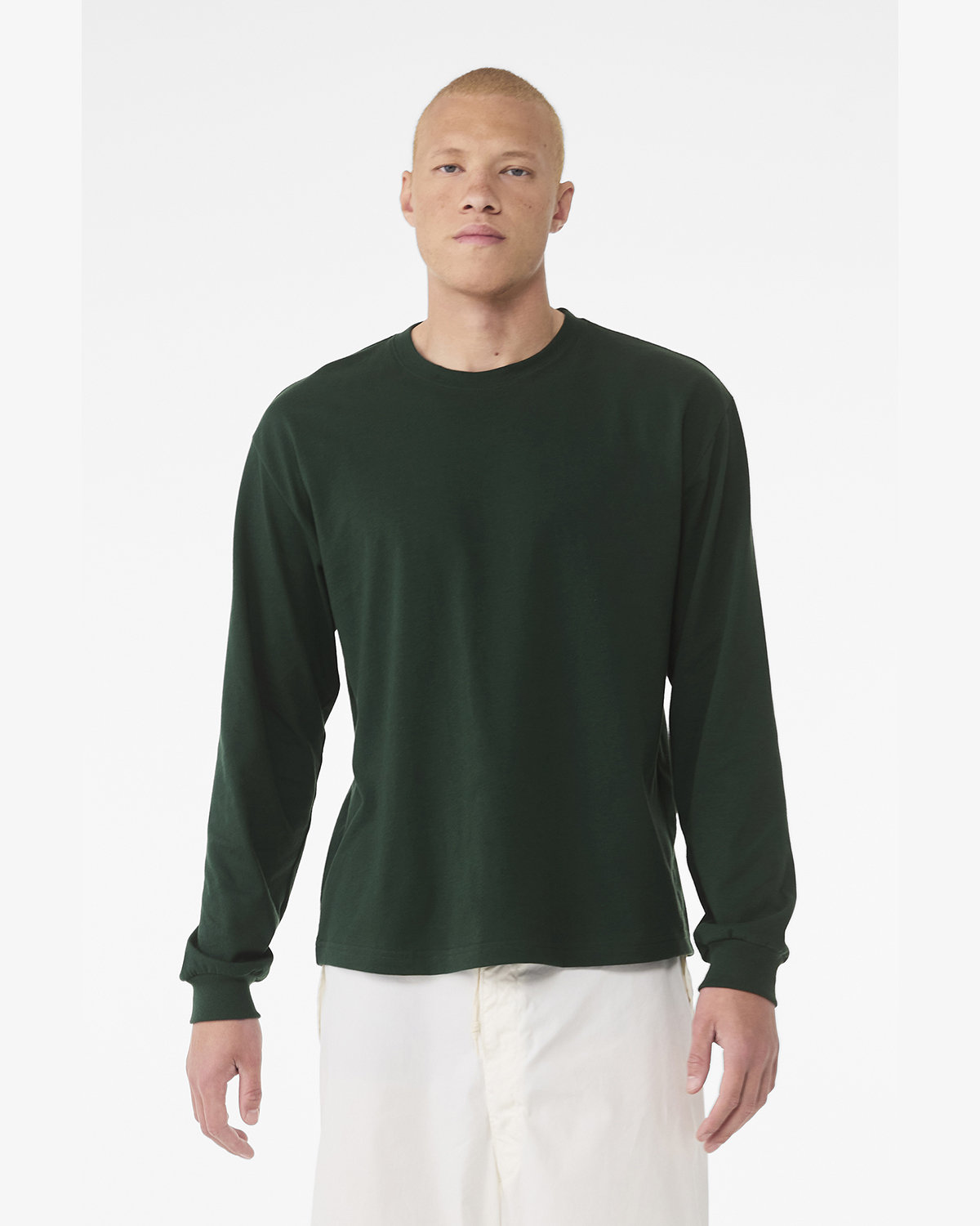 Bella + Canvas 3511 Heavyweight 6oz Long Sleeve T-Shirt for Men & Women - Soft Cotton Crewneck Tee for Casual Wear, Workout & Layering