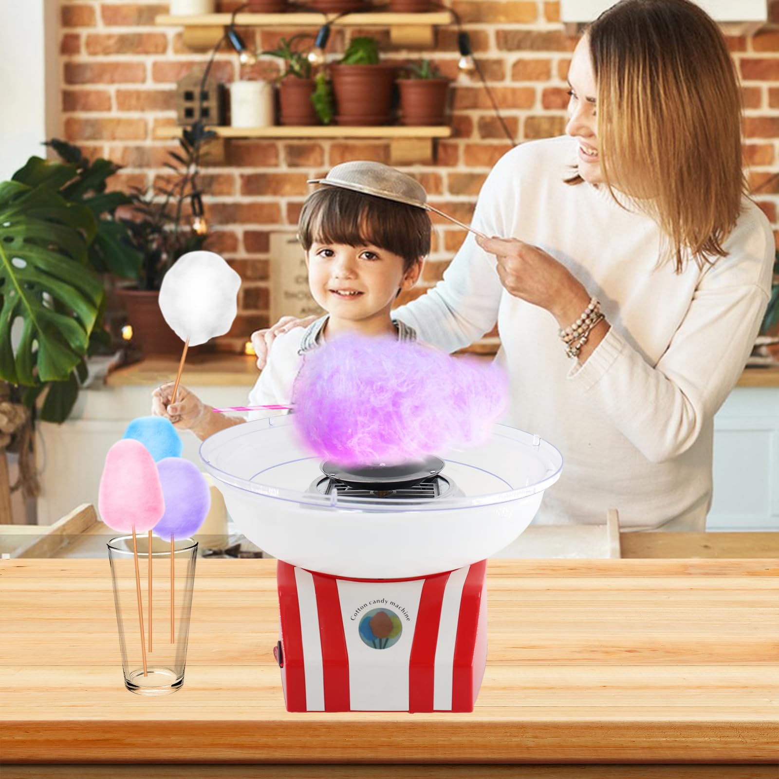 Kids Cotton Candy Maker Machine for Home & Parties - Birthday Christmas Gift