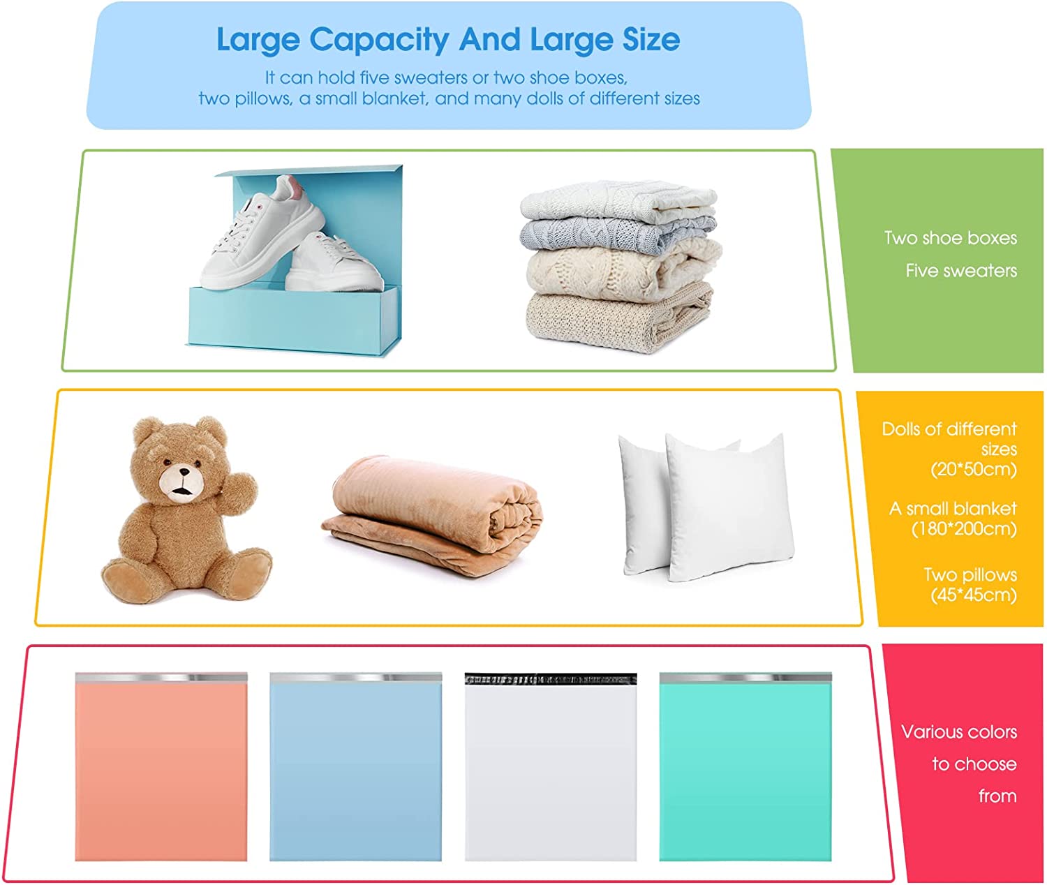 24x24 Inch Poly Mailers - Waterproof, Durable Shipping Envelopes for Ecommerce, Retail & Mailing | Perfect for Clothing, Books, Small Packages & Online Store Shipments