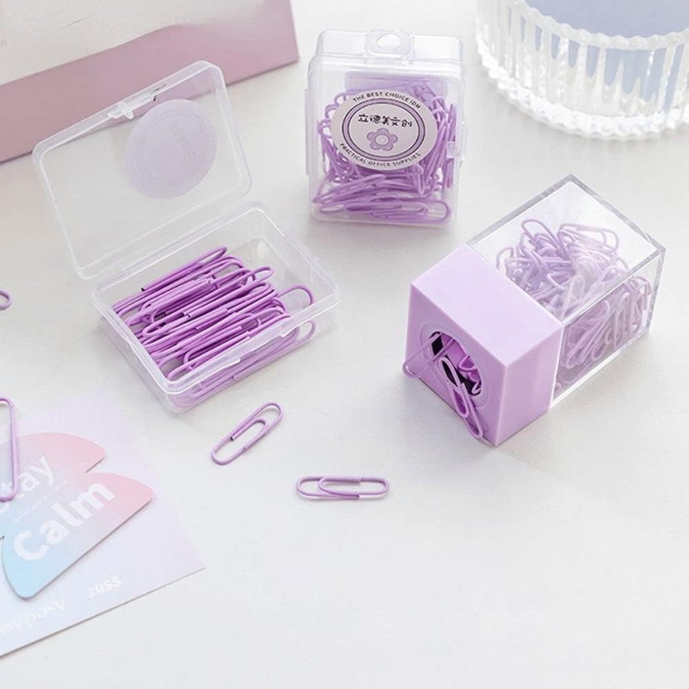 Pink Acrylic Magnetic Paper Clip Holder - Desk Organizer for Office Supplies, Stationery & School Use - Perfect for Office Desk, Home Study & Classroom Organization
