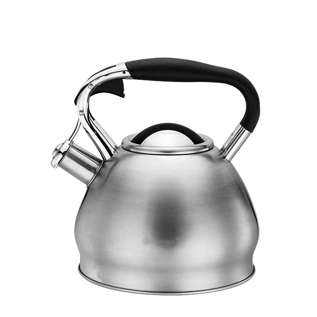 Premium Stainless Steel Whistling Tea Kettle with Bakelite Handle - 3L Stovetop Teapot for Coffee & Tea Brewing - Perfect for Home Kitchen, Camping and Office Use