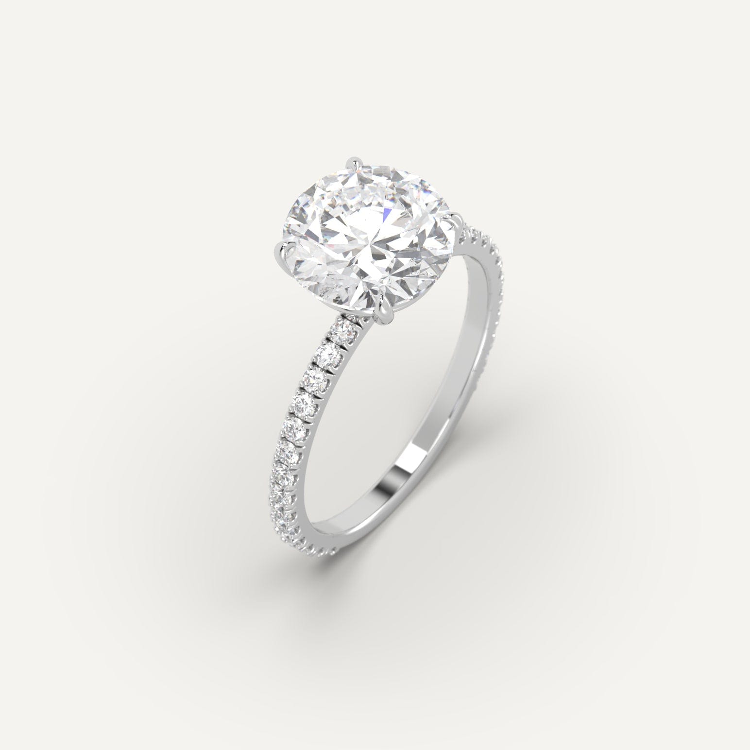 3 Carat Round Cut Diamond Ring - 14K White Gold Engagement Ring for Women | Perfect for Proposals, Anniversaries & Special Occasions