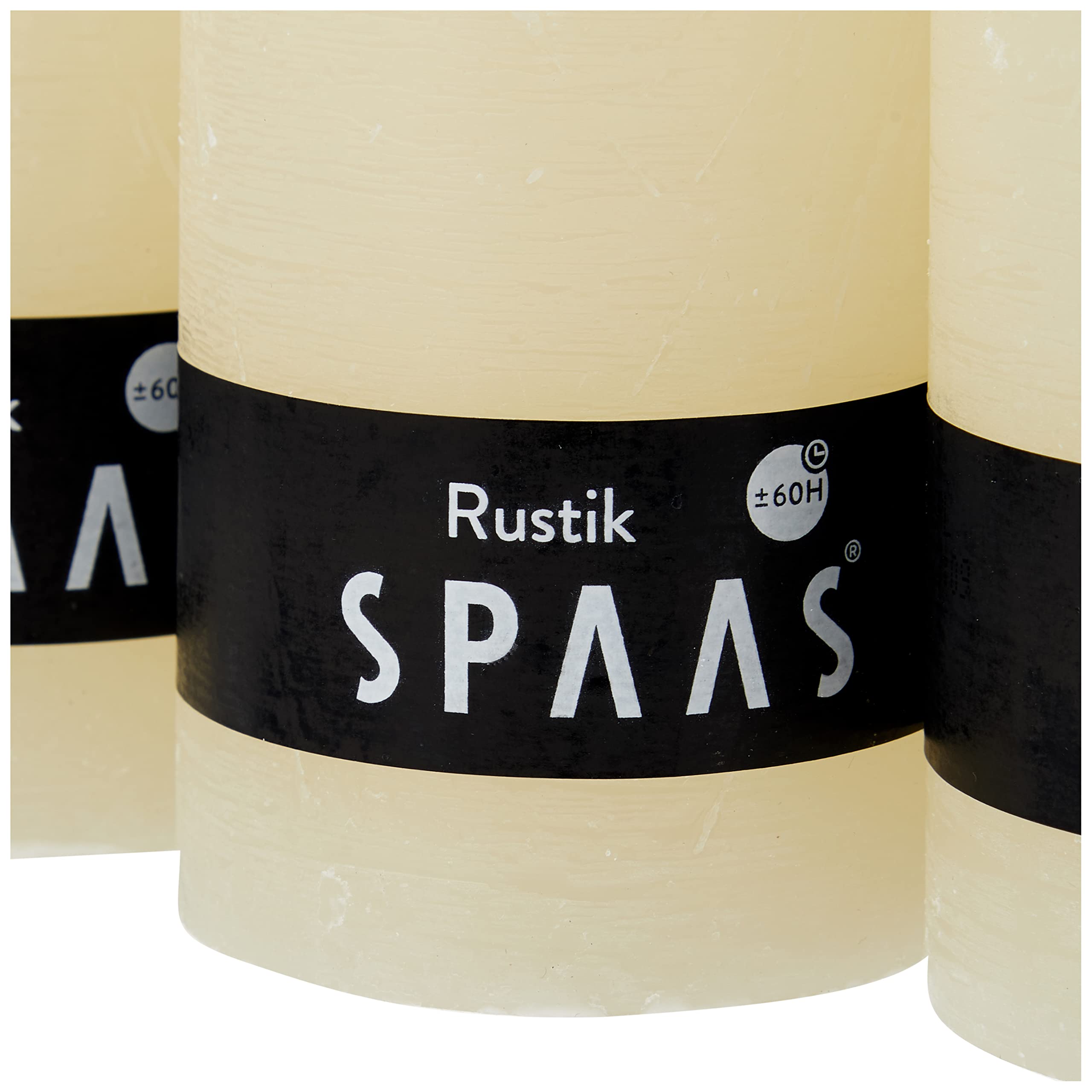 8 Unscented Ivory Pillar Candles - 70mm x 130mm Rustic Paraffin Wax Candles for Weddings, Home Decor & Romantic Ambiance
