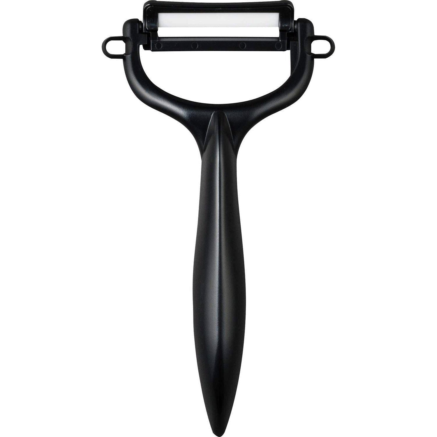 Kyocera Japan Ceramic Vegetable Peeler - Ultra Sharp Black Blade for Peeling Fruits & Vegetables - Perfect for Kitchen, Camping & Meal Prep