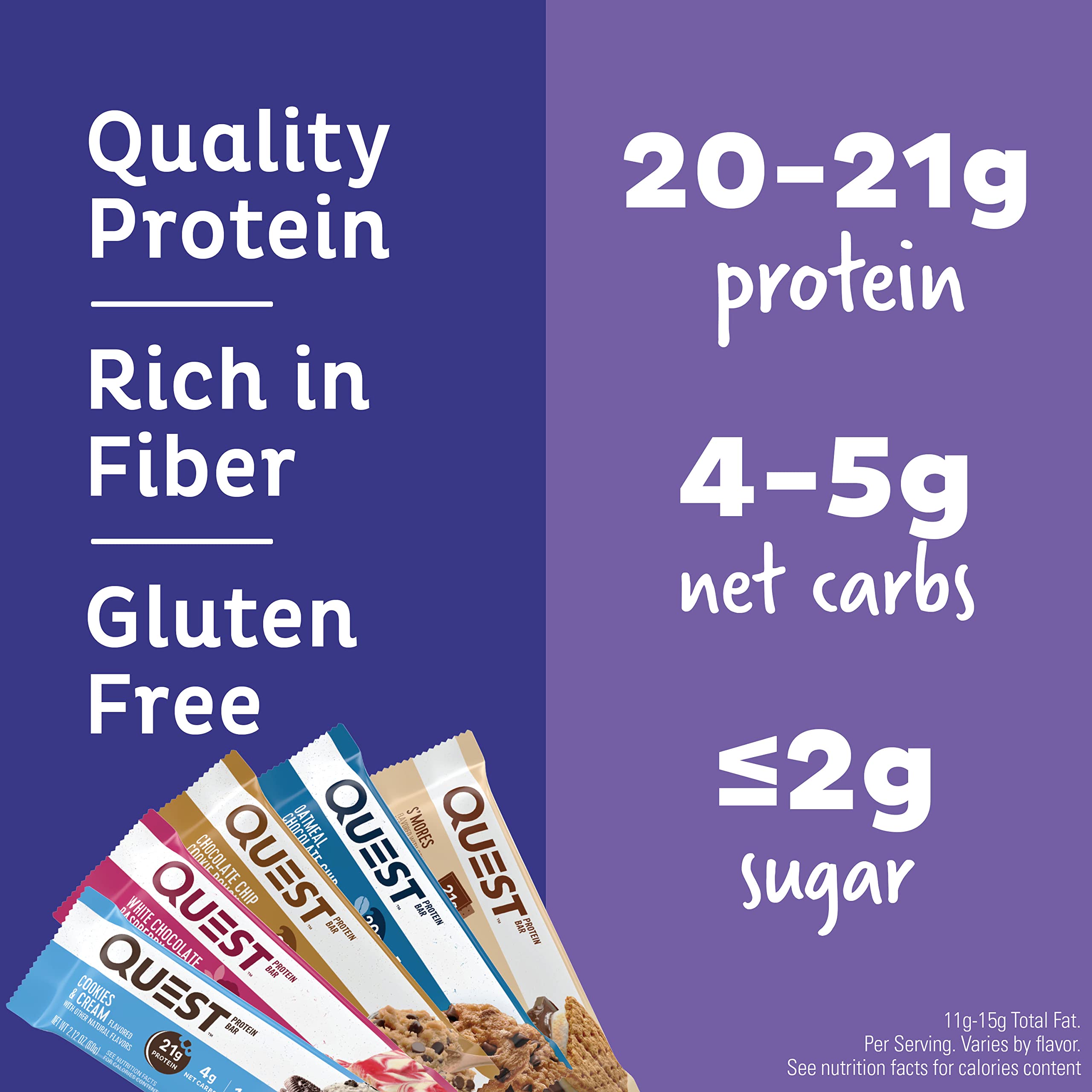 Pure Protein Bars & Quest Nutrition Protein Bars Variety Pack - 18+12 High Protein, Gluten Free Snacks for Gym, Hiking & Weight Loss