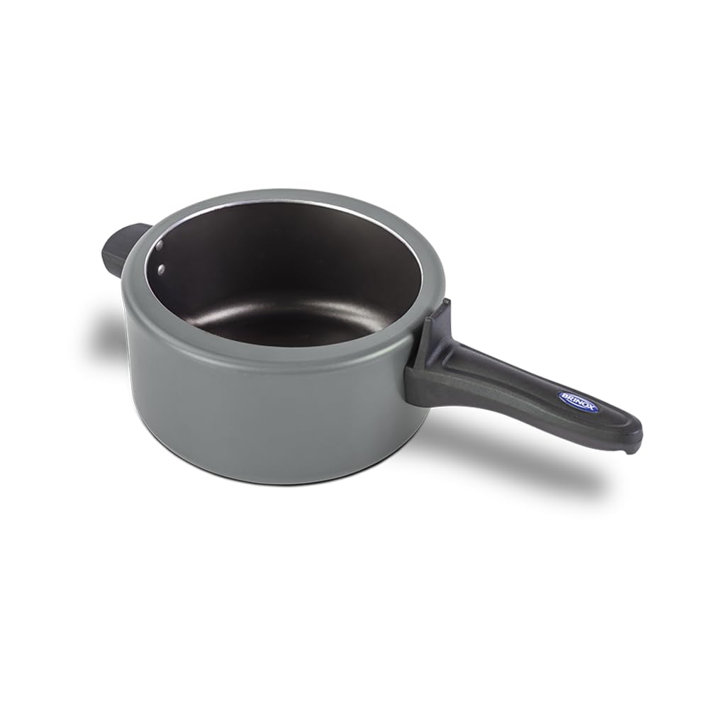 Brinox Nonstick Ceramic Life 3L Pressure Cooker - Gray | Safe & Fast Cooking for Soups, Stews & Family Meals