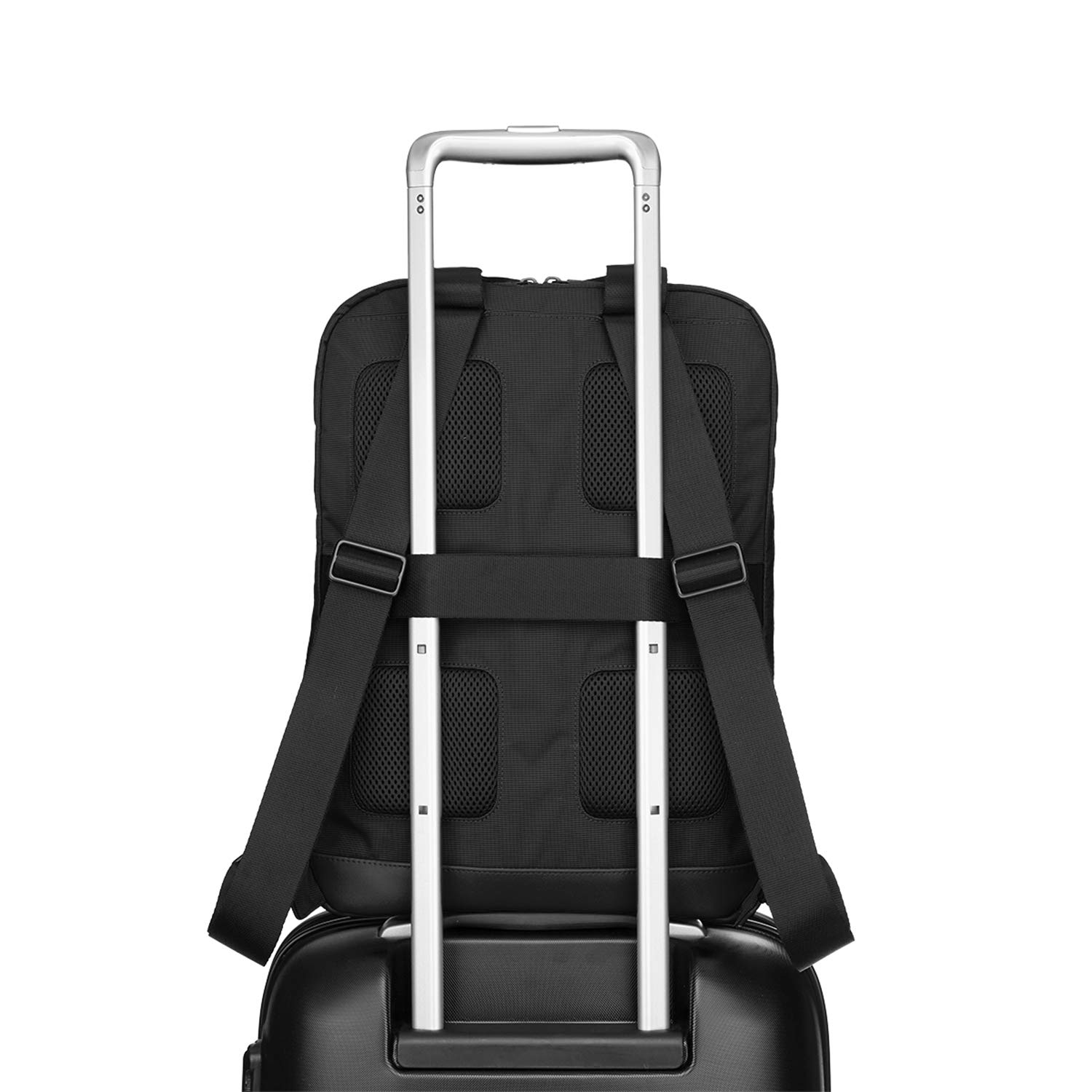 Moleskine Business Backpack for 15-Inch Laptop - Moss Green Metro Vertical Device Bag - Perfect for Work, Travel & College (Black)