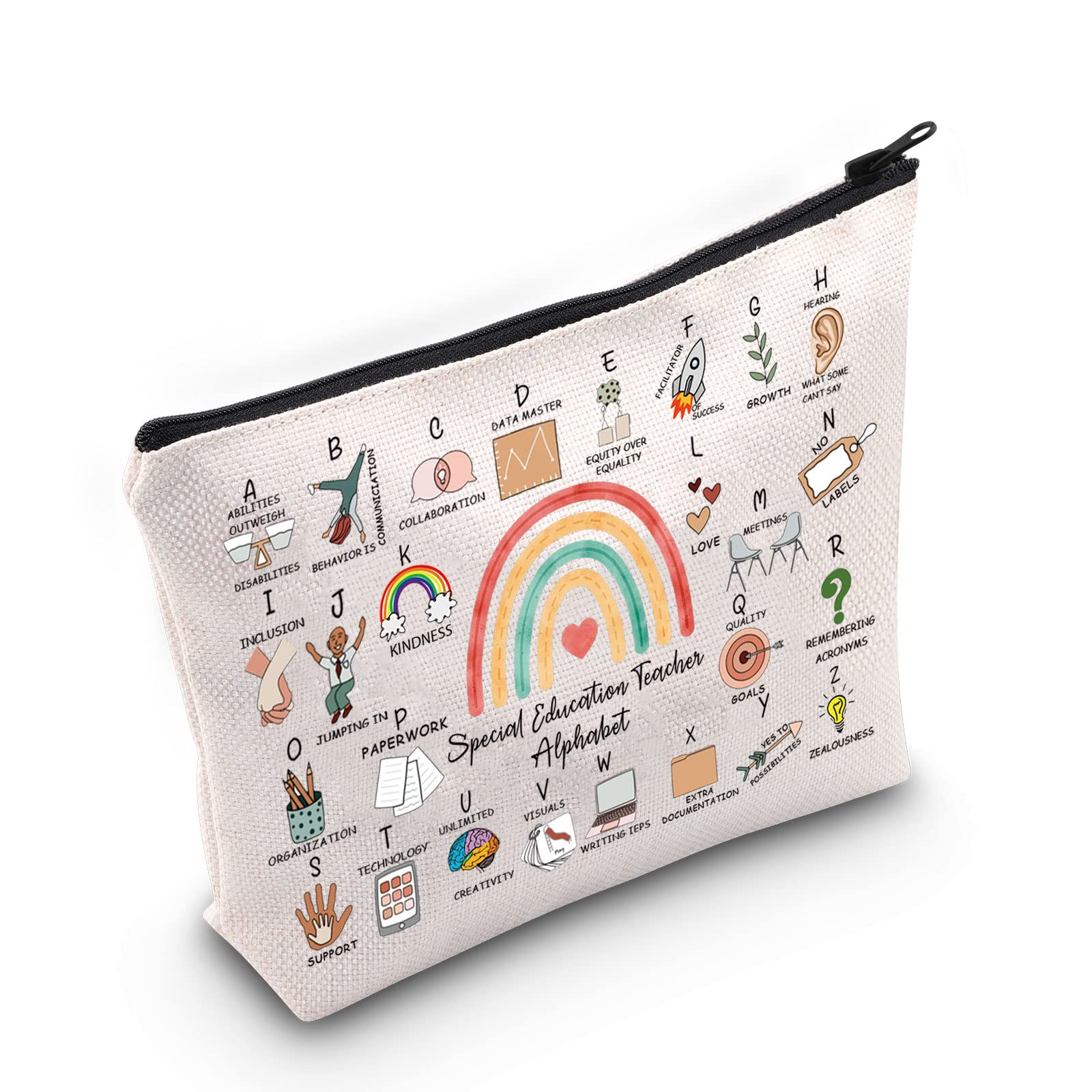 Special Education Teacher Makeup Bag - SPED Teacher Appreciation Gift, Autism Teacher Gift, Cosmetic Pouch for Educators - Perfect for Classroom, Travel & Daily Use