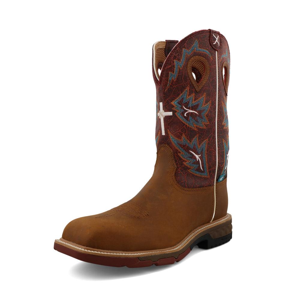 Men's 12 Western Work Boots - Durable Cowboy Boots for Ranch Work & Outdoor Activities | Perfect for Ranchers, Farmers & Country Style