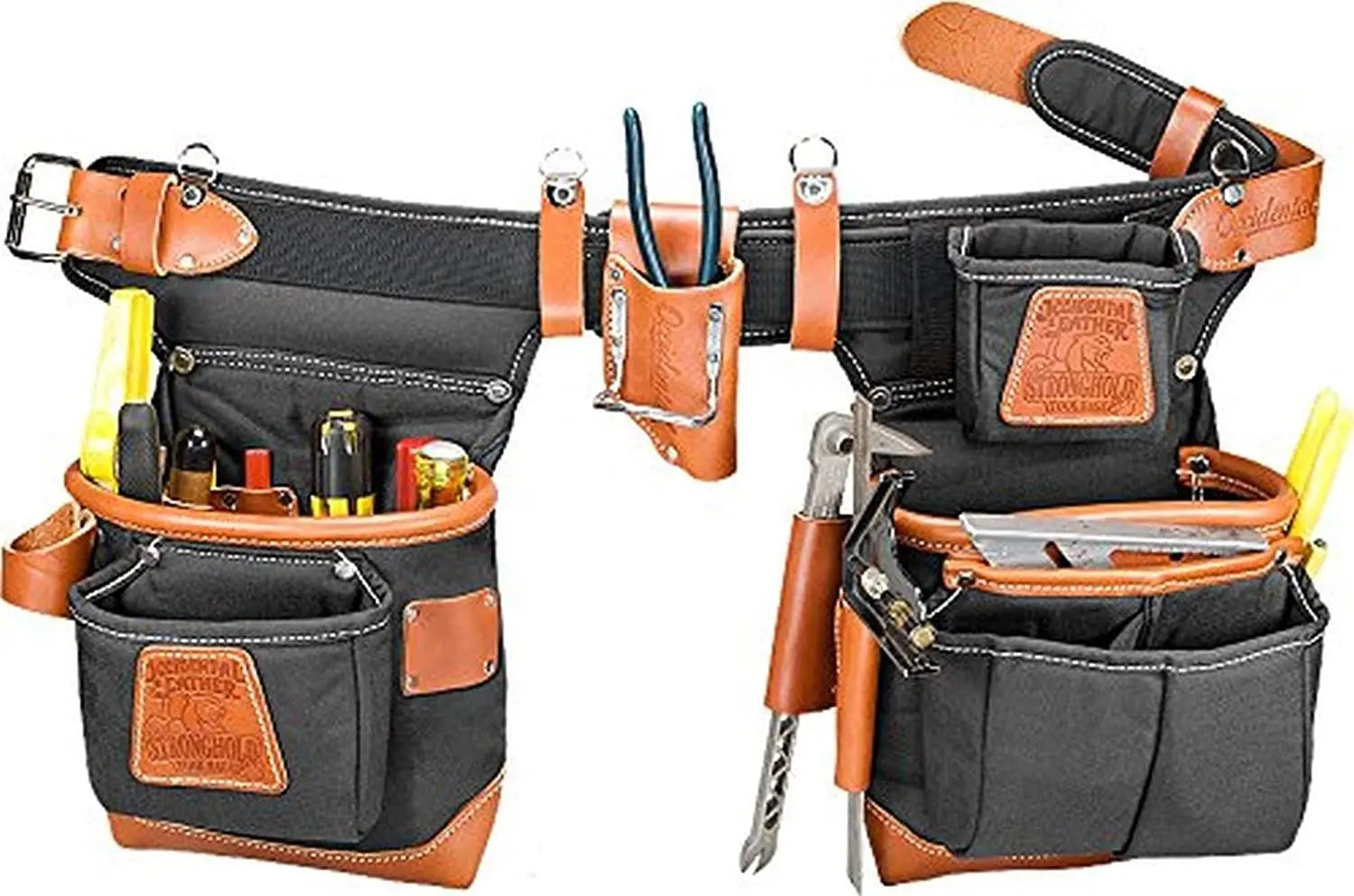 Occidental 9850LH Adjustable Fat Lip Tool Bag Set - Heavy Duty Construction Work Belt for Carpenters & Contractors | Perfect for Job Sites & DIY Projects