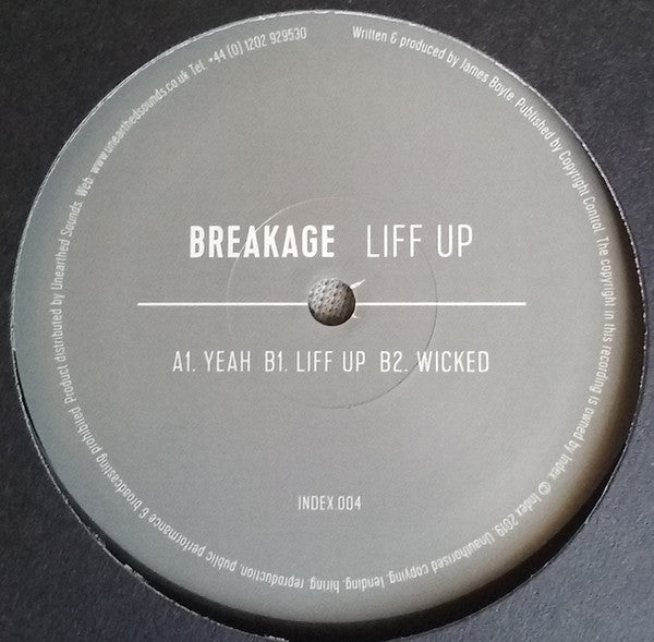 Breakage – Lift Up Index INDEX004 Vinyl Record | Electronic Dance Music for DJs & Collectors | Perfect for Clubs, Home Listening & Music Production