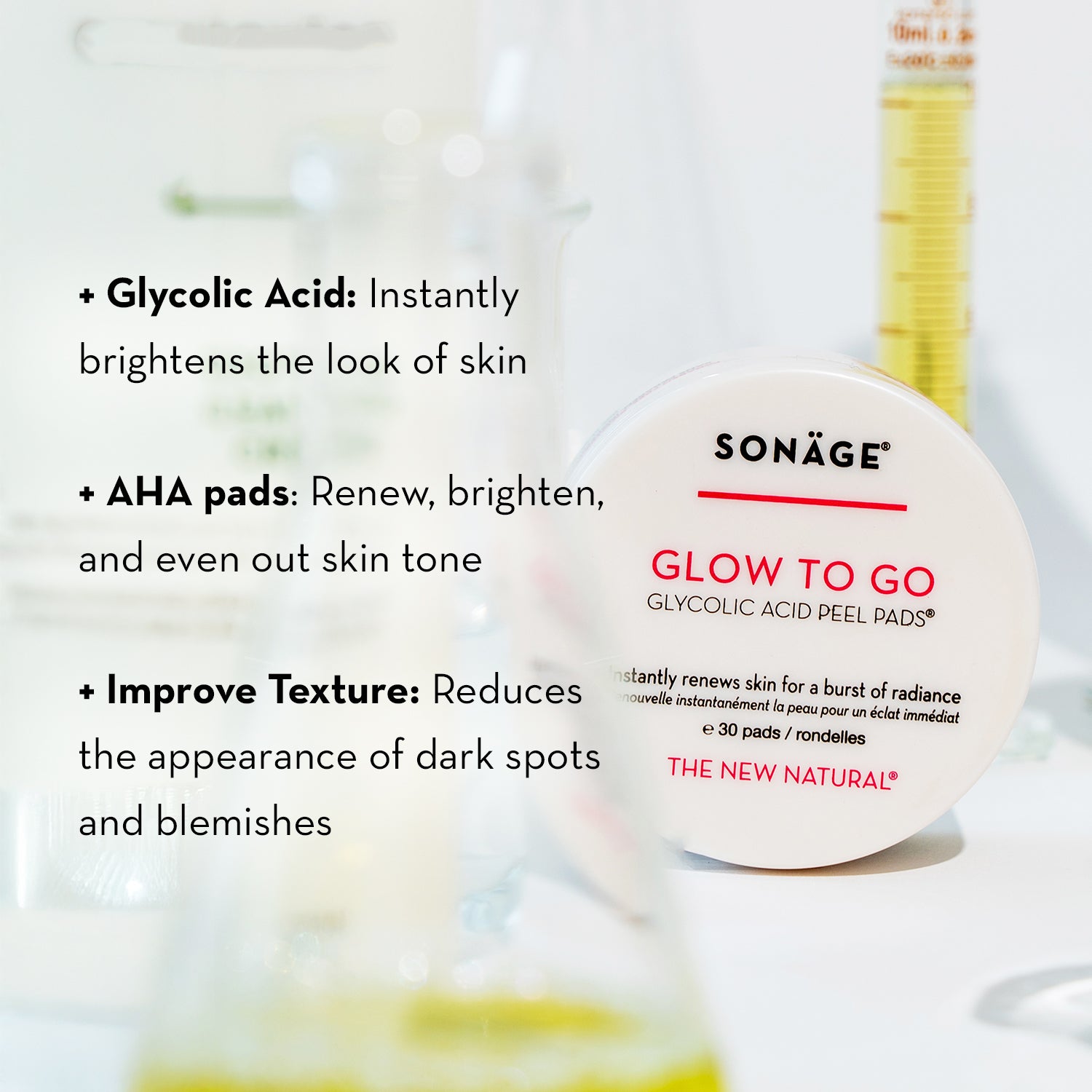 Glow To Go Glycolic Acid Peel Pads® - Exfoliating Facial Treatment for Brighter Skin | At-Home Skincare Routine & Travel-Friendly