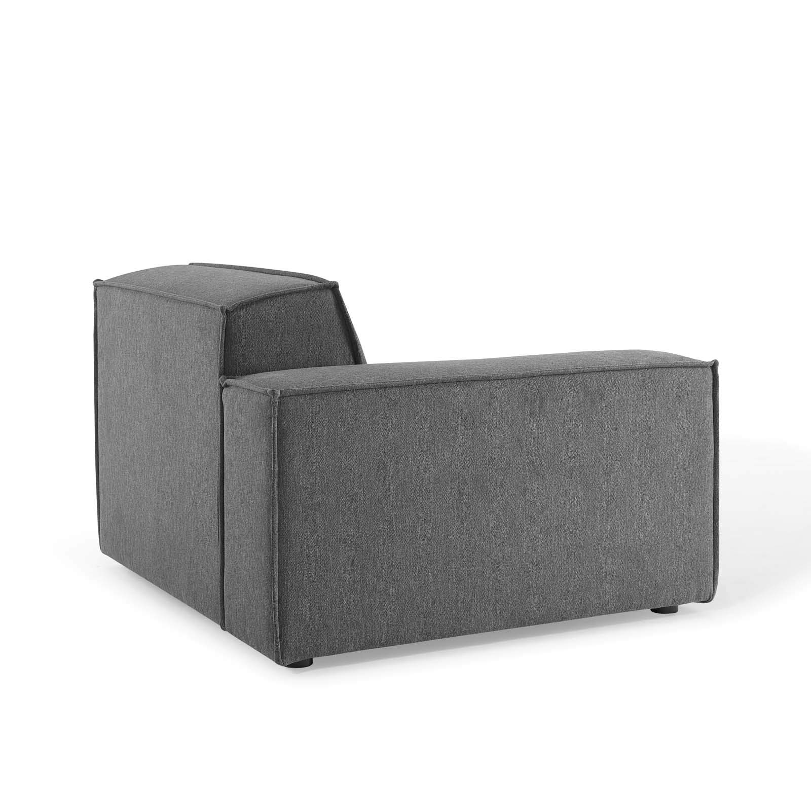 Modway EEI-4111-CHA Restore 2-Piece Sectional Sofa in Charcoal - Modern L-Shaped Couch for Living Room, Lounge & Small Spaces